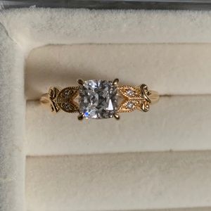 cute princess gold ring